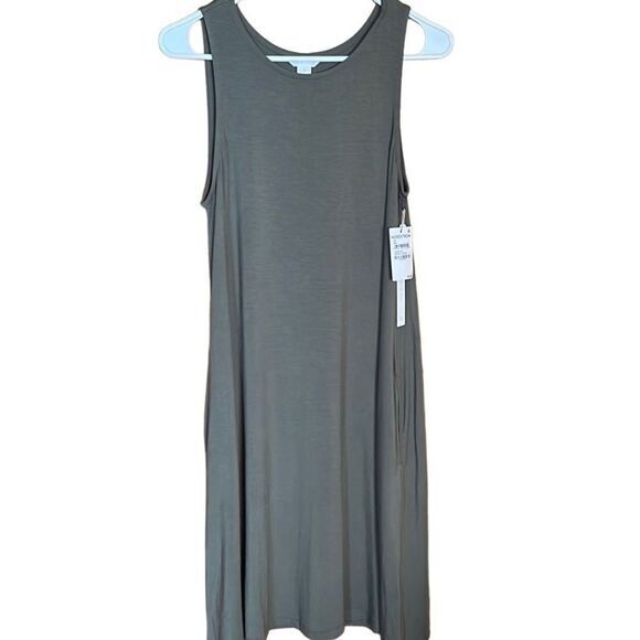 CASLON NORDSTROM TANK DRESS XS GREEN SWING SOFT SORREL READY TO GO EFFORTLESS - Picture 4 of 9